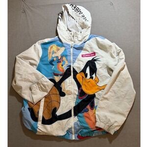 Looney Tunes x Members Only Space Jam Jacket Daffy Duck Bugs Bunny L Windbreaker